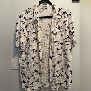 American Apparel Black and White Palm Shirt